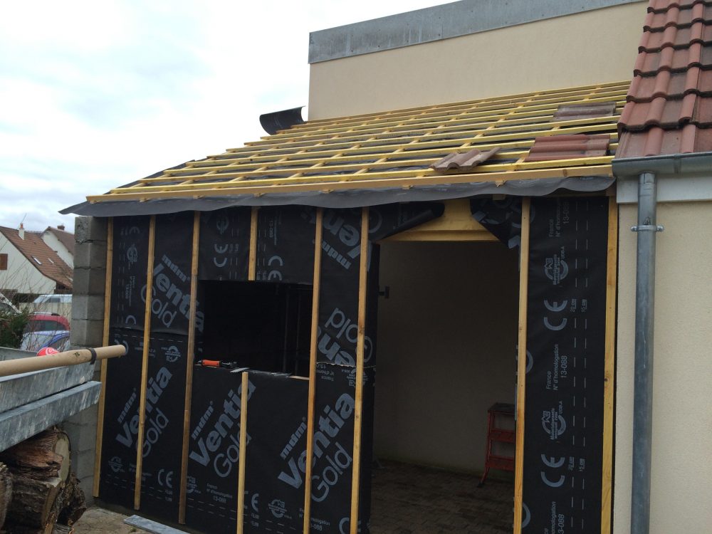 Pose de bardage en bois